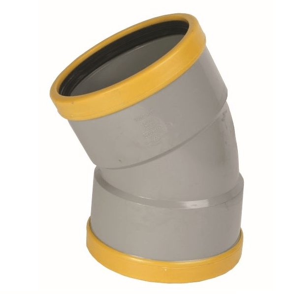 wavin wafix pvc manchet bocht 30 graden mof-mof sn8