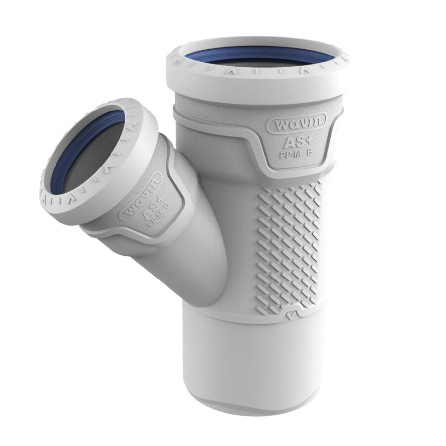 Wavin AS+ verlopend T-stuk 75-50 45°