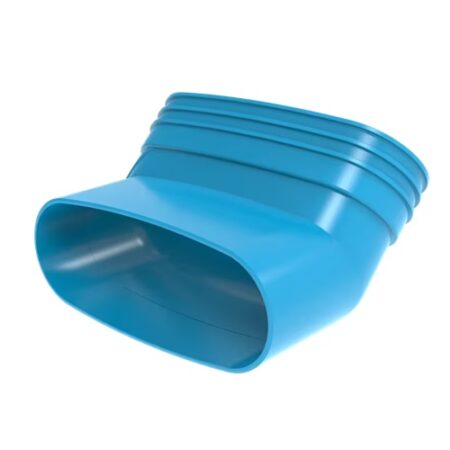 wavin ventiza pvc staande lijmbocht 45 graden mof spie